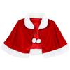 LUYANFX Natale Rosso Mantello Velluto per Bambina Donna, Mantelle in Costume di Natale, Mantello Corto Natalizio Rosso Mrs Santa Cape per Feste Invernali per Forniture Cosplay per Feste di Natale