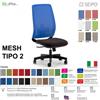 SEIPO MESH TIPO 2 MH0019 Poltrona schienale alto in rete Movimento sincro "R2" SEIPO TESSUTO V