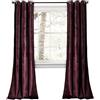 Lush Decor Prima - Tende in velluto oscuranti per soggiorno, sala da pranzo, camera da letto, 213,4 cm, L, colore: Prugna