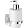 WENKO Turbo-Loc® Quadro dispenser sapone - Fissaggio senza trapano Capacità: 0.25 l, ABS, 7 x 15 x 9.5 cm, Cromo