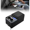 VEVOR Vano Organizer per Auto tra Sedile Console Posteriore Luci 7 Colori Cassetta Portaoggetti Portabicchiere Supporto per Telefonino, Ricarica USB/Type-C/Accendisigari, Monovolume, Berlina, SUV
