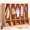 VEVOR Armadio Porta Cappotti Scarpe per Bambini 5 Scomparti, Armadietto per Bambini in Legno Guardaroba per Spazio Asilo Nido Scuola Materna Casa Area Ricezione Scolastica, Armadietto con Ganci
