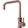Newform - Real miscelatore lavello bocca quadra girevole [PVD brushed copper bronze] - 63420.59.067