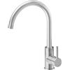 Newform - Real miscelatore lavello bocca tonda girevole [cromo spazzolato] - 63421.31.028