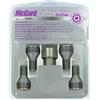 McGard Set di lucchetti per cerchi ad altissima sicurezza MCGARD, cromati, con angolo di 60°, filettatura M12, chiave a 17, compatibili con FIAT 500 (312), adatti anche per PEUGEOT 2008 station wagon (CU), 207 (WA, WC) e 206 hatchback