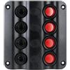 Osculati Pannello interruttore Wave disgustoso 5+accendino, 1 pezzo