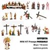 Frisa Presepi MINI KIT Presepe PASQUALE - resina statue h 9 cm