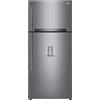 LG FRIGORIFERO DOPPIA PORTA LG GTF744PZPED, Capacità netta totale 509 l, Rumorosità: 43 dB(A), LAN wireless, Dispenser acqua, 3 ripiani, Dimensioni: L 780 cm A 180 P 730 cm, Platinum Silver, Classe E