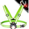 ISEYOU Luce Running, Luce per Corsa Notturna 500 Lumen & USB Ricaricabile, 6 modalità di Luci, 45° Regolabile, IPX4 Impermeabile con Cinghie Doppie Riflettenti per Jogging, Escursionismo, Campeggio