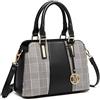 Miss Lulu Borse a Mano Donna Strisce Retrò Borse a Tracolla Elegante Cucitura Borsa a Tracolla Finta Pelle