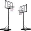 LIFERUN Canestro da Basket Portatile per Adulti, Canestro Basket Regolabile in Altezza 230-305 cm con Ruote Tabellone Infrangibile e Retina Durevole, Adatto a Interno Esterno