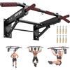 SPORTNOW Barra per Trazioni da Parete Pieghevole con 3 Ganci 120 kg Nero | Sbarra per Trazioni, per Bande Elastiche, Impugnature Multiple Antiscivolo