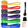 Fokky 5 Livelli di Resistenza Elastici Fitness, 5-125 LBS Elastico Palestra | Elastici Palestra con Ancoraggio Porta e Maniglie, Fascia Elastica Fitness per Stretching, Trazioni, Allenamento di Forza