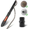 Fengzio Kit Chiave Cassetta Pignoni 2 in 1 e Chiave Frusta Pacco Pignoni Bici | Chiave pacco pignone per cassetta, rimozione ruota libera con estrattore ruota libera e frusta catena per manutenzione bici