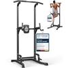 Sportsroyals Power Tower Dip Station Barra per trazioni per Palestra a casa, Attrezzatura per Allenamento della Forza, 204 kg.