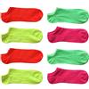 YANOIR 8 Paia Calze Calzini Colori Fluo Donna Modello fantasmino pariscarpa - Calze Summer Fluo TG. Unica 35-40