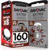 Rayovac 160 batterie per apparecchi acustici Rayovac Extra Size 312 | 20 blister da 8 batterie