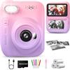 GREENKINDER Macchina Fotografica Bambini Istantanea,3,0 Pollici 14MP Fotocamera Istantanea Bambini Scheda Memoria,1080P Fotocamera Digital per Bambini,Giocattolo Regalo Natale per Bambino da 3-12 Anni