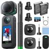 AKASO Action Cam 360° in 5.7K - Pack Sci con Scheda 128GB, Foto 72MP, Doppio Sensore da 1/2" 48MP, 360° Horizon Lock, Touchscreen 2.29", AI Tracking, Stabilizzazione SuperSmooth
