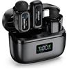 NEEWER KM19 Mini Microfono Lavalier Compatibile con iPhone 17 16 15, Nero | Mic Lavalier Wireless con Cancellazione Rumore, Controllo App, Autonomia 30h, Portata 100m, Compatibile con iPhone Android PC