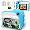 Uleway Macchina Fotografica Istantanea per Bambini,Fotocamera Digitale 1080P HD Videocamera Obiettivo con 32GB Scheda SD, 5 Penne colorate,Regalo Giochi Bambini 3-12 anni di Compleanno(Blu)