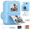 Yidoroye Macchina Fotografica Bambini Istantanea 2.4" HD con 3 Rolls Paper & 32GB | Macchina Fotografica Bambini Regalo Bambino 3-10 Anni Maschio Fotocamera Istantanea Foto & Video & Musica & 5 Giochi Puzzle