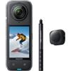 Insta360 X4 Pack Snowboard - Action Cam 360° 8K Impermeabile, Video Grandangolari in 4K, Effetto selfie stick invisibile. Protezioni Lenti Rimovibili, Autonomia Batteria 135 min, Editing IA