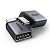 UGREEN Adattatore USB a Tipo C 3.0 2 Pezzi OTG Maschio a Femmina (Nero) | Compatibile con iPhone 17 Pro Max Air MacBook Air iPad Redmi Galaxy S26 S25 Note 20