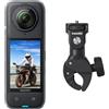 Insta360 X4 Pack Moto Manubrio - 8 K impermeabile 360 Action Camera 4K grandangolare video invisibile, bastone selfie rimovibile, lavorazione AI, stabilizzazione, nessuna scheda microSD