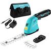 DURATECH Tagliasiepi a Batteria 12V blu, 2-in-1 Forbici a Batteria con 2 lame, batteria da 2Ah, caricabatterie e borsa, tagliaerba elettrico Per diserbare, potare gli alberi, tagliare l'erba