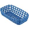 Baroni Home Cestino intrecciato multiuso in ceramica, Portafrutta, Centrotavola, Svuotatasche Rettangolare Blu, 25x15x7 cm