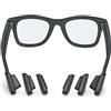 HanCenDa 3 paia di supporti antiscivolo in silicone per occhiali per Ray-Ban Meta Wayfarer/Skyler/Headliner Gen 1/2, accessori per occhiali intelligenti Meta Blayzer/Scriber Optics, taglia S/M/L, con