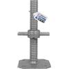 GeZu Impex Martinetto Base per Impalcature 300 x 38 mm Set di 12 | Elettroplaccato Viti di Livellamento Regolabili in Altezza