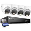 ANNKE 3K Lite DVR, 2MP Visione Notturna a Colori Telecamere, 500GB HDD | DVR 8 Canali con Riconoscimento Persone/Veicoli, 4x 1080P Telecamera Analogica Kit Videosorveglianza Esterno, Accesso Remoto