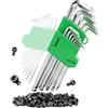 greate Set di chiavi a brugola con testa sferica 13 pezzi | Set brugole da 1,27 a 10 mm in acciaio CRV con supporto pieghevole robusto - chiavi esagonali