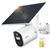Xega Telecamera 4G LTE con SIM, 2K Visione Notturna a Colori, Senza Fili | Rilevamento PIR Umano e di Area, Batteria 7800mAh, Audio Bidirezionale, Archivio TF/Cloud, IP66, per Esterno