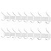 MEIJO Appendiabiti da Parete, Ganci Attaccapanni in Acciaio Inox da Muro Moderno Appendiabiti per Cameretta, Ingresso, Cucina, Bagno (8-Ganci 2pcs, Bianco)