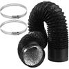 BUCOMTU Tubo di Scarico de 100 mm，Lunghezza 2,5 metri，Tubo Flessibile in Alluminio PVC,con 2 Morsetti in Acciaio Inox per Impianti di Condizionamento Mobili, Essiccatori, di Condotte di Ventilazione