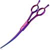 JASON forbici professionali curve per cani - forbici per pelliccia di cane da 7,5" forbici per animali domestici per la toelettatura forbici per cani e gatti (curve verso l'alto, viola)