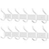 MEIJO Appendiabiti da Parete, Ganci Attaccapanni in Acciaio Inox da Muro Moderno Appendiabiti per Cameretta, Ingresso, Cucina, Bagno (6-Ganci 2pcs, Bianco)