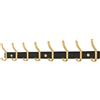 MEIJO Appendiabiti da Parete, Ganci Attaccapanni in Acciaio Inox da Muro Moderno Appendiabiti per Cameretta, Ingresso, Cucina, Bagno (8-Ganci, Nero & Oro)