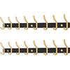 MEIJO Appendiabiti da Parete, Ganci Attaccapanni in Acciaio Inox da Muro Moderno Appendiabiti per Cameretta, Ingresso, Cucina, Bagno (8-Ganci 2pcs, Nero & Oro)