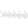 MEIJO Appendiabiti da Parete, Ganci Attaccapanni in Acciaio Inox da Muro Moderno Appendiabiti per Cameretta, Ingresso, Cucina, Bagno (6-Ganci, Bianco)