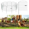 Peviasot Recinzione decorativa da giardino, set di 1 cancello + 4 recinzioni in metallo con elementi di recinzione e recinto per giardino, con serratura, recinzione per animali domestici (arco