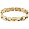 GUESS Bracciale uomo acciaio dorato FRONTIERS - 12 mm - JUMB01342JWYGBKT, Taglia unica, Argento, Nessuna pietra preziosa