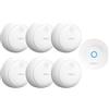 Imou Set di Rilevatori Fumo WiFi Intelligenti EN14604, Batteria 5 Anni，3pz | Sirena 85dB, Allarme Antincendio Sincronizzato Via Hub Zigbee (no WiFi), Controllo via App, Avvisi a Distanza (Hub Incluso)