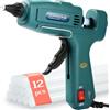 MAXDONE Grandi Pistola Colla a Caldo 100W, Pistola Colla a Caldo Professionale con 12 stick di colla a caldo da 11 mm, per Arte DIY a Scuola Riscaldamento Rapido