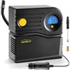 WindGallop Mini Compressore Aria Portatile Auto Compressore 12V Professionale Gonfiatore Digitale per Pneumatici per Auto Pompa Aria Auto con Manometro per Pneumatici e Adattatori per Valvole (Blu)