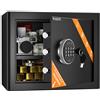 WASJOYE 31L Cassaforte da Armadio, Grande Cassaforte a Muro -30 * 37 * 31cm | con Tastiera, Safe Box Elettronica Digitale, Cassaforte a Chiave per la Casa Hotel Ufficio Soldi Pistola Passaporto