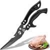 Plys Forbici Cucina Nero Trinciapollo Professionale Inox Forbici da Cucina per Pollame Pollo Carne Verdure Multiuso